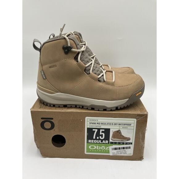 Oboz SPHINX MID INSULATED B-DRY WATERPROOF Women's NEW Hiking Boot Brown Sz 7.5 - Picture 12 of 12